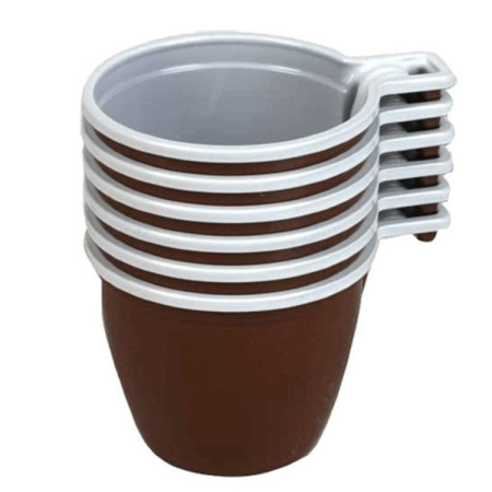 Купить Чашка кофейная коричнево-белая 200 мл (Пермь) (уп. 50 шт) по цене 2,37 руб.