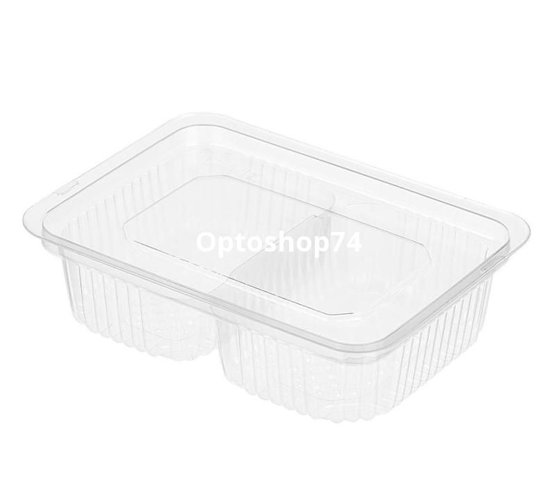 Контейнер для соусов с крышкой С - 11С2  100мл 2-х секционный 