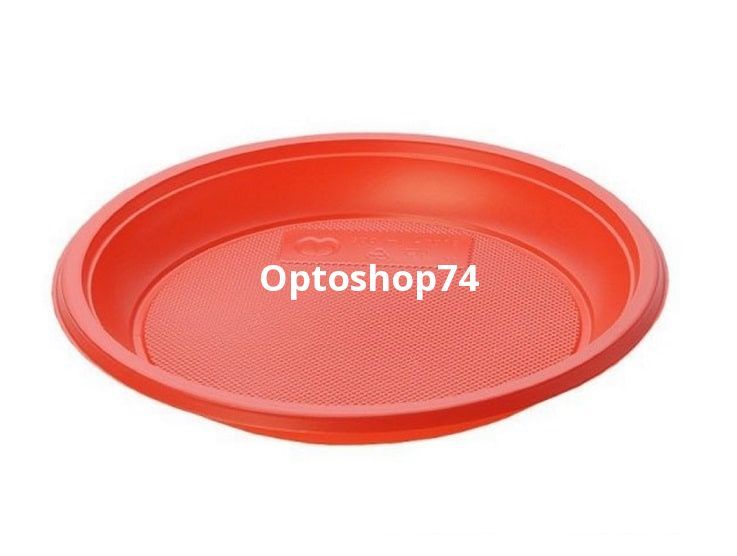 Тарелка десертная красная 