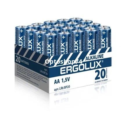 батарейки Ergolux LR6 (бокс. 20 шт)