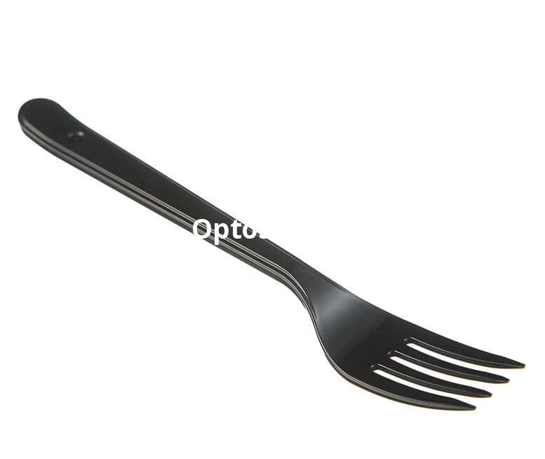 Вилка чёрная одноразовая