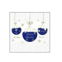 Салфетки 33*33 20л Три синих шара 