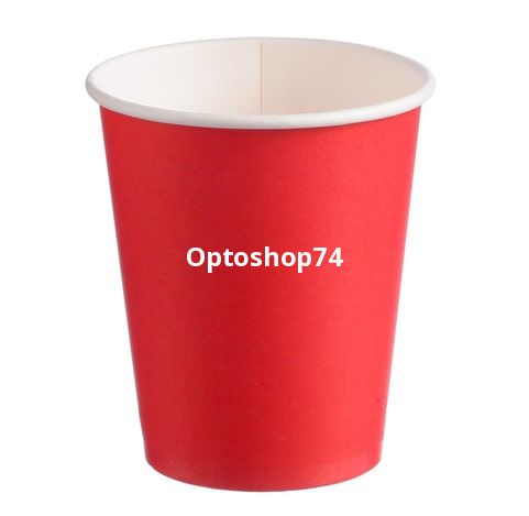 Стакан бумажный Красный 250 мл 
