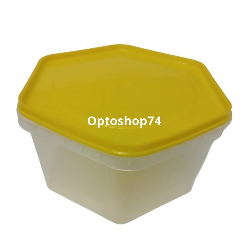 Банка 1 л сота желтая крышка Курганпак 