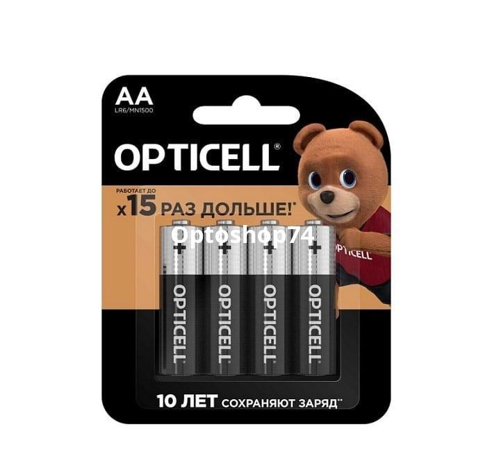 батарейки LR6 алкалиновые  OPTICELL (бл 4)