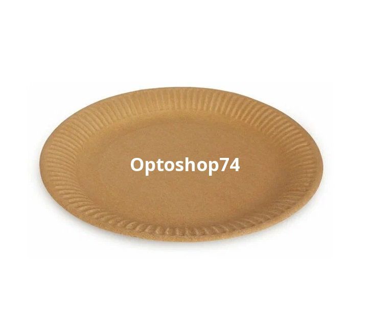 Тарелка картонная 230 крафт