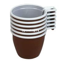 Чашка кофейная коричнево-белая 200 мл