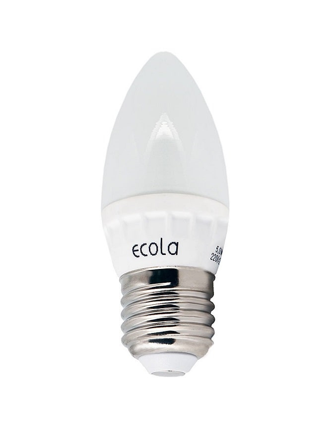 Светодиодная лампа  свеча Ecola E27 5W 4000K