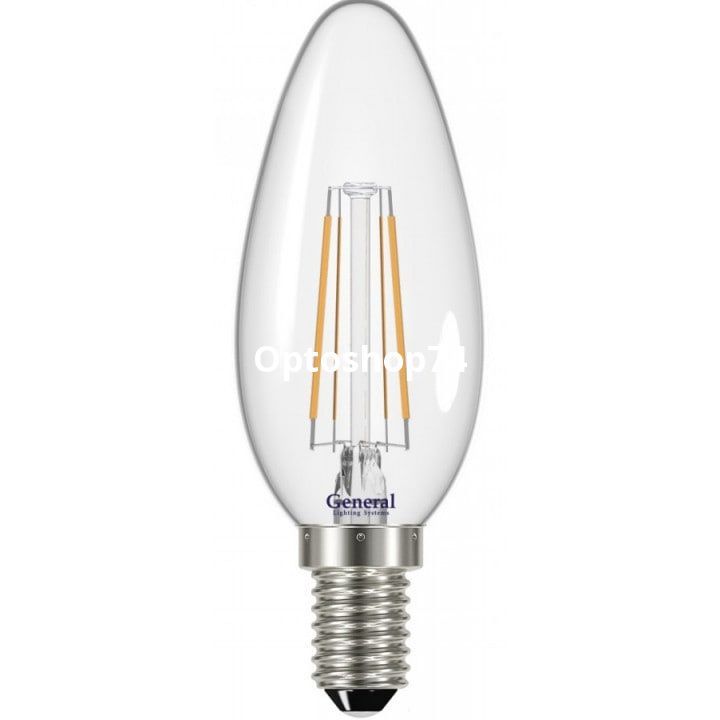 Светодиодная лампа  свеча General E14 4W 4500K