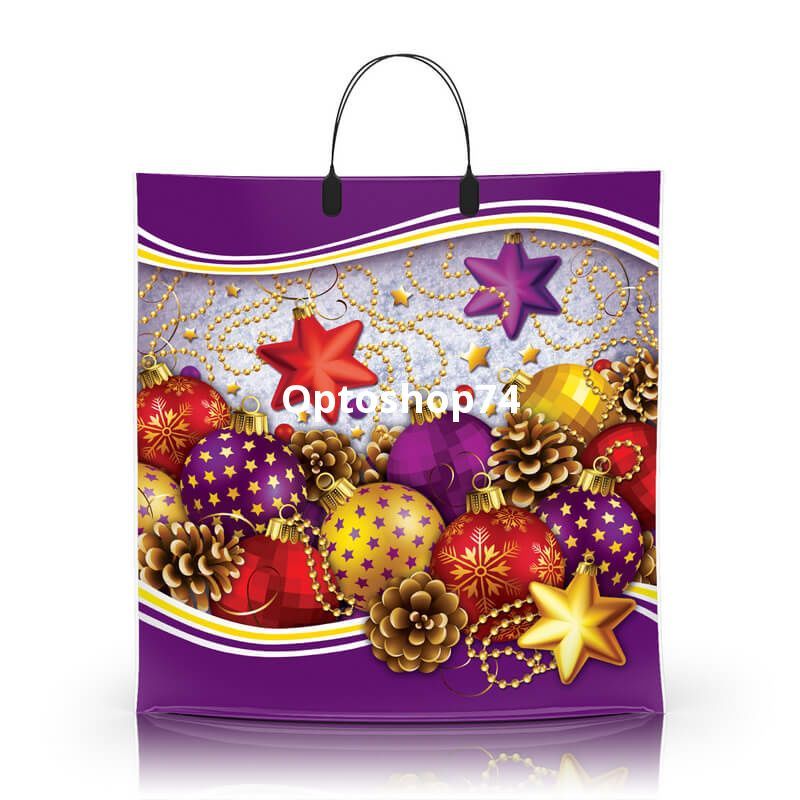 Пакет с пластиковой  ручкой 40*40 Шары