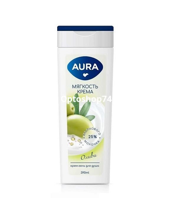 Крем-гель для душа AURA  Олива 390 мл