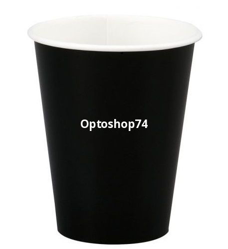 Стакан 0,3л бумажный Черный 
