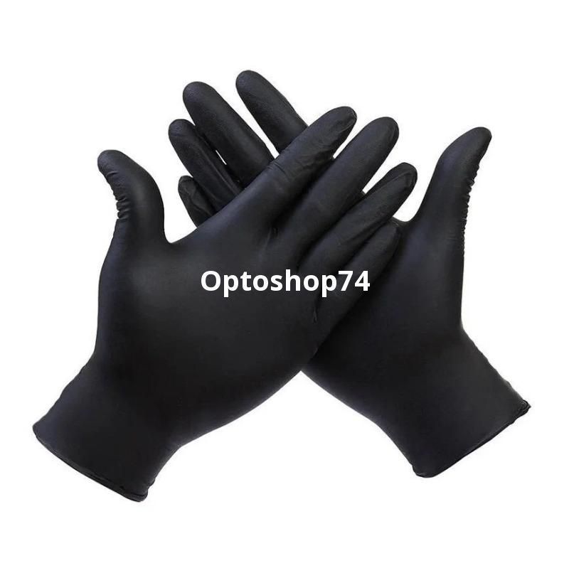 Перчатки виниловые Черные L