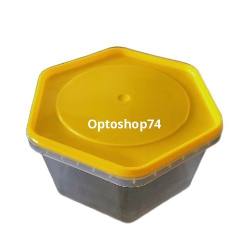 Банка 1,5 л сота с желтой крышкой Курган-Пак