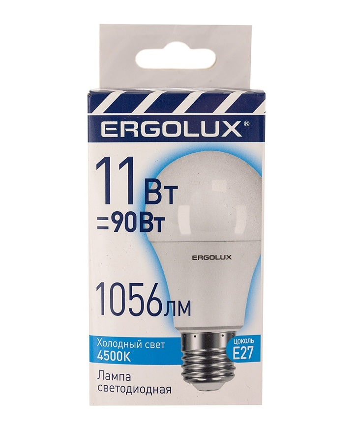 Светодиодная лампа Ergolux E27 11W 4500K