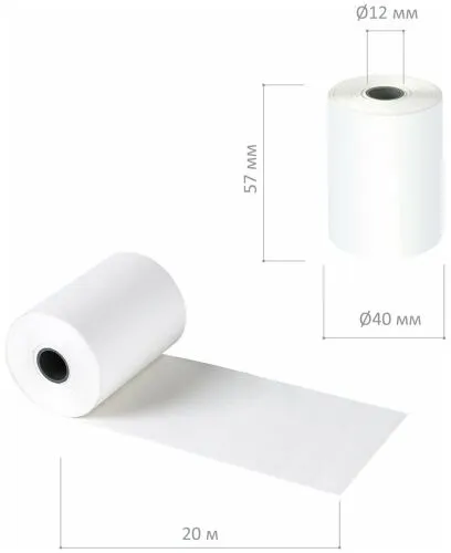 характеристики и размеры чековой ленты