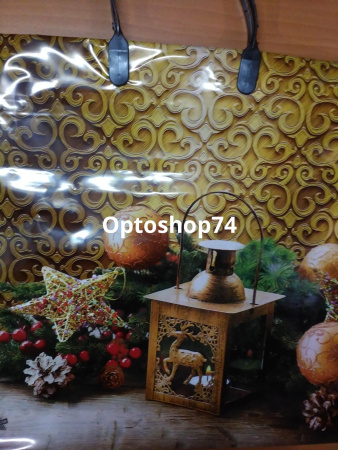 Купить Пакет с пл. ручкой НГ 36*37 "Рожденственский фонарик" (Тико) 1/10/50 по цене 14,30 руб.