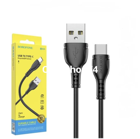 Купить Кабель BOROFONE BX51 Triumf (TYPE-C) 1 м. черный по цене 63,60 руб.
