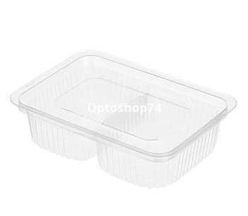 Контейнер для соусов с крышкой С - 11С2  100мл 2-х секционный 