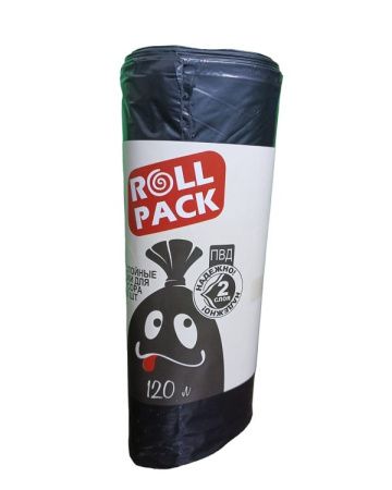Купить Мешки для мусора 120 л ПВД (10 шт) Roll Pack по цене 78 руб.