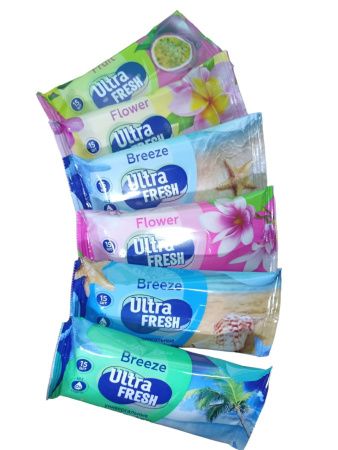 Купить Влажные салфетки "Ultra fresh"(15 шт)  по цене 11,50 руб.