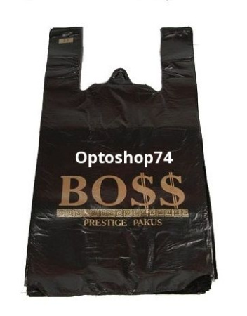 Купить Майка "Boss" черная Солпласт (уп. 100 шт) по цене 1,53 руб.