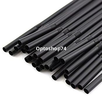 Трубочки чёрные для коктейля прямая д=8мм (250шт) 