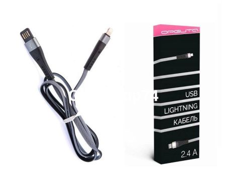 Купить Кабель Орбита OT-SMI35 2,4А 1 м., USB - Lightning, серый по цене 72 руб.