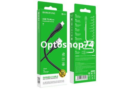 Купить Кабель BOROFONE BX51 Triumf (Micro) 1 м. черный по цене 55,90 руб.