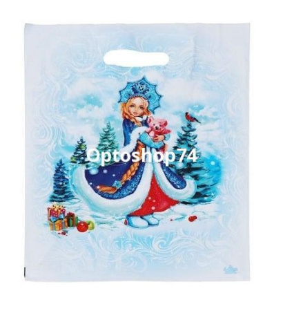 Купить Пакет выр. ручка 31*40 30мк  "Снегурочка в лесу" (ТИКО) по цене 5,70 руб.