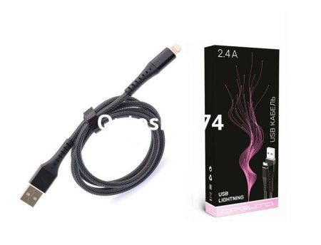 Купить Кабель Орбита OT-SMI32  2,4А 1 м., USB - Lightning, чёрный по цене 72 руб.