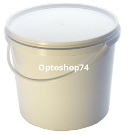 Купить Ведро пищевое 1 л с крышкой белое  (Курган) 120/480 по цене 22,80 руб.