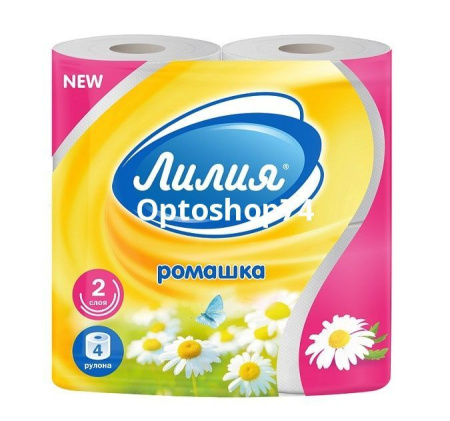 Купить Бумага туал. "Лилия Ромашка" 2 слоя 1/12 по цене 56,50 руб.