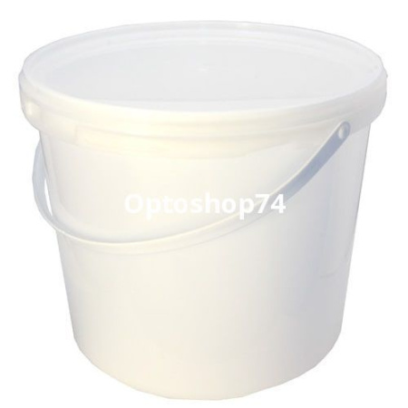 Купить Ведро пищевое 10 л с крышкой белое (Курган) 40/50 по цене 170,90 руб.
