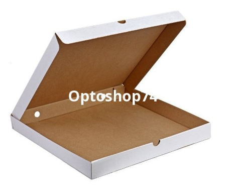 Купить Коробка под пиццу  белая 400*400 40мм 1/50 по цене 29,60 руб.