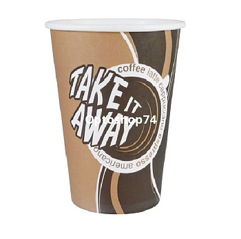 Стакан 0,35 л бумажный Take away (уп. 50 шт)