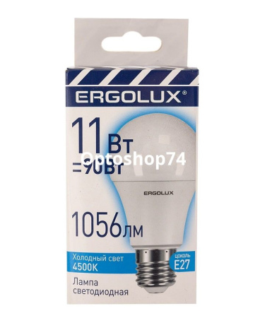 Купить Светодиодная лампа Ergolux E27 11W 4500K по цене 50,50 руб.