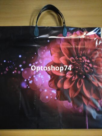 Купить Пакет с пластиковой ручкой 34*38 90мк "Красный цветок" (Русский пластик) 10/100 по цене 13 руб.