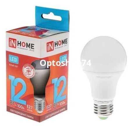 Купить Светодиодная лампа LED-A60 inHome E27 12W 4000K  по цене 62,80 руб.