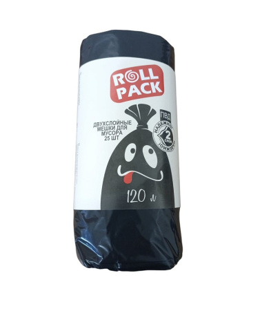 Купить Мешки для мусора 120 л ПВД (25шт) Roll Pack по цене 174,70 руб.