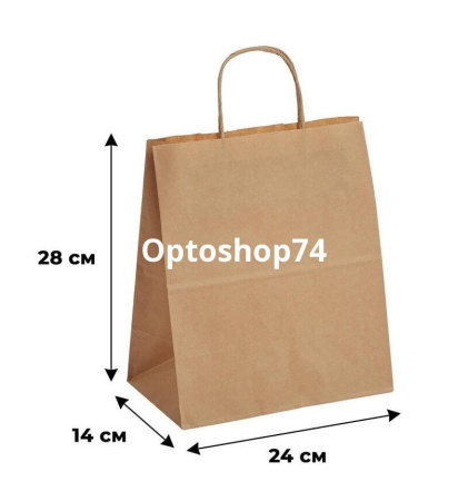 Купить Пакет бумажный крафт CarrBag TW 240*140*280 по цене 13,70 руб.