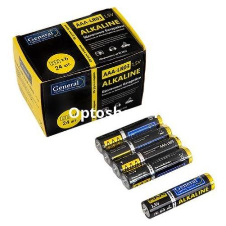 Купить Эл-т пит LR03 General Alkaline box 24 по цене 13,80 руб.