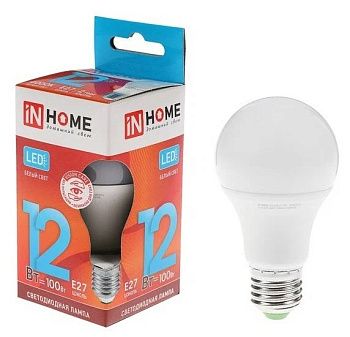 Купить Светодиодная лампа LED-A60 inHome E27 12W 4000K  по цене 62,80 руб.