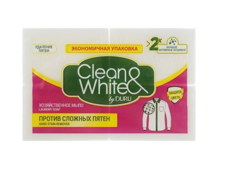 Купить Мыло хоз. "Duru" Clean+white Против пятен 4х125г по цене 88,60 руб.