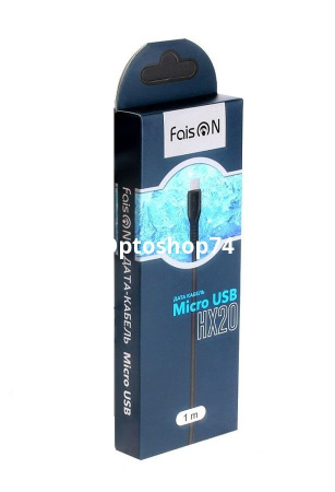 Купить Кабель FaisON HX20 (Micro) 1 м. черный по цене 62,70 руб.
