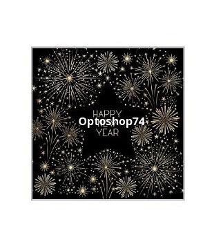 Салфетки 33*33 20л Bouguet Золотой салют