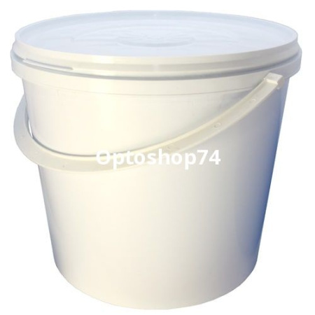 Купить Ведро пищевое 18 л с крышкой  белое  (Курган) 20/20 по цене 379 руб.