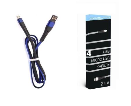Купить Кабель Орбита OT-SMI35 2,4А 1 м., USB - Lightning, синий по цене 72 руб.