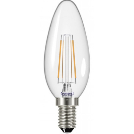 Купить Светодиодная лампа  свеча General E14 4W 4500K по цене 54,40 руб.