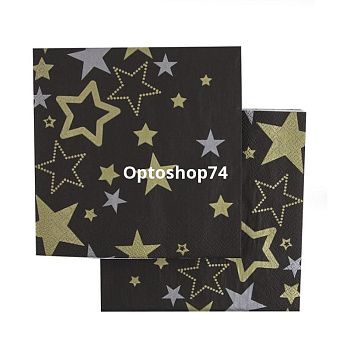 Салфетки 33*33 20л Bouguet Новогодние звезды 